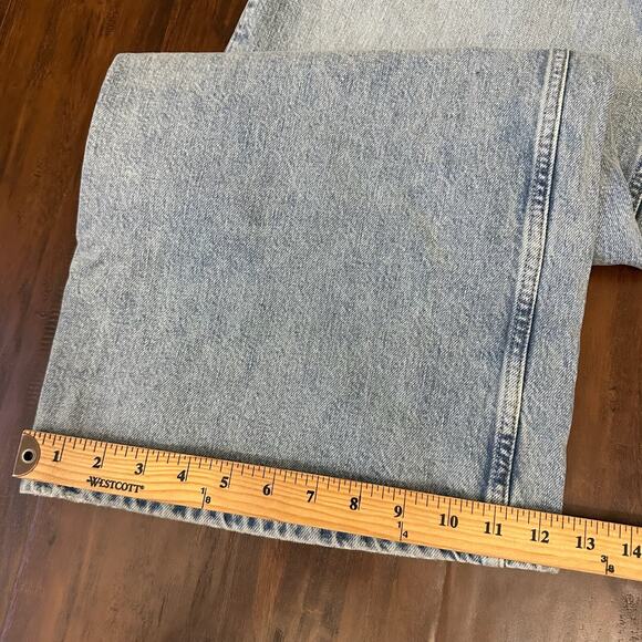 REFORMATION Cary Jeans Blue Rigid Denim LR Slouchy Wide Leg NWT - Picture 16 of 16